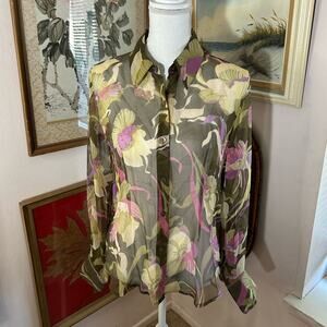 Chadwick’s Button Down Sheer Silk Blouse